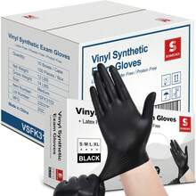 Schneider Vinyl Synthetic Exam Gloves, 4 Mil, Latex Free Disposable Gloves For Medical, Cooking, Cleaning, And Food Prep Christmas Decor, Holiday Decor,  Christmas Tree Ornaments,  Winter Holiday Decor, Christmas Gifts,New Year Gifts,New Year Decorations - 05 黑色(小號 1000) - 查看 3