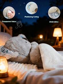 会发光、会呼吸、耳朵会动的考拉毛绒玩具，柔软的灰色考拉毛绒娃娃，拥有灵动的眼睛和蓬松的毛发——可爱的毛绒玩具，适合拥抱，是睡前、生日和婚礼礼物的理想选择，也是考拉熊般的陪伴和成人玩具。 - 彩色 - 查看 4