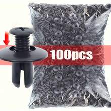 100颗黑色塑料铆钉 - 8毫米黑色塑料铆钉，坚固耐用，适用于汽车保险杠和维修 - 适用于大多数车型，汽车零部件铆钉紧固件，辅助挂钩 - 彩色 - 查看 9