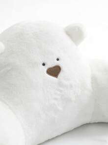 1个小熊造型汽车靠背枕，汽车座椅保护垫，可爱柔软毛绒，座椅靠垫，适用于汽车、办公室、家庭等各种场合，创意配件