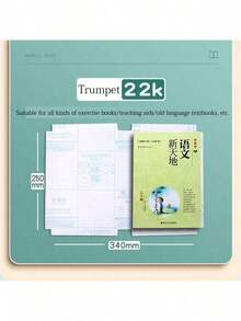 10pcs Pre-Cut Self-Adhesive Book Cover Film, Transparent Matte Waterproof Book Cover, Dust-Proof Book Jacket, Back To School Supplies, Random Pattern, Suitable For School Items, Back To School Season - Clear - View 11