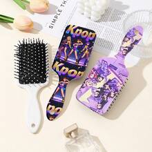 1pc K-Pop Girl Group Element Printed Air Cushion Hair Brush, Detangling Hair Brush, Hair Styling Brush, Valentine's Day Gift, Student Dorm Hair Styling Tool