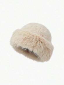 Women's Winter Fuzzy Wide Brim Fluffy Bucket Hat Winter Fluffy Warmer Bucket Hat, Solid Color Versatile Warmer Headwear, Ideal For Winter. Fall GWJW - 彩色 - 查看 6