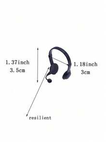 1pc/2pcs/4pcs Bird Toy, Parrot, Artificial Customer Service Headset, Funny Decor, Walkie-Talkie, Accessories, Handmade Hat, Photography Props, Pet Bird, Headpiece, Pet Bird Toy, Random Color - Multicolor - View 2