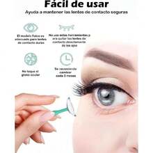 Estuche Para Lentes De Contacto, 25 Piezas En 5 Colores (Azul, Negro, Rosa, Verde Brillante, Morado Oscuro), Ideal Para Viajes Y Uso Diario, Tamaño Compacto 5,5 CM * 2,7 CM * 1,3 CM,38257214 - Multicolor - Ver 6