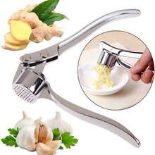 1-Piece Manual Garlic Press, Garlic Paste Presser, Garlic Paste Slicer, Garlic Paste Grinder, Garlic Peeler, Nut Multifunctional Set - Silver - View 4