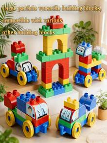 2026 New Children's Large Building Blocks Car DIY Assembly Toy Set, Creative Educational STEM Toy, Suitable For 3-6 Years Old, Large Building Blocks Puzzle, Ideal For Early Childhood Education And Birthday Gift - Multicolor - View 9