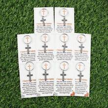 5/10件套十字架钥匙扣套装，带来好运钥匙扣套装，送给家人和朋友的好运礼物，祈祷礼物，附赠励志卡片[AB套装带卡片，C套装不带卡片] - 彩色 - 查看 4