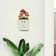 BRUP 1pc Mushroom Girl Wall Stickers, Self-Adhesive Vinyl Home Decor, Suitable For Bedroom And Living Room Wall Decals, Back-To-School Decorations, Magical Forest Theme Wall Art - Multicolor - View 11