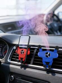 Universal 360 Rotatable Silicone Car Phone Holder - Non-Slip Adjustable Air Vent Mount | Compatible With IPhone & All Smartphones | Car AC Outlet Navigation Bracket Easy Installation - Car Air Freshener Phone Holder - View 2