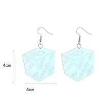 2Piece Acrylic  Anime 3D Rainbow Shiny Eye Earrings Suitable For Daily Wear, Valentine's Day Gift, Holiday Gift, School Wear, Ideal Gift For Lover, Friend, Classmate, Fashionable Elegant Cute Unique Niche Design - 動漫圓形 - 查看 2