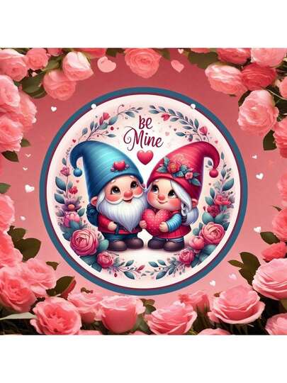 Valentine's Day "Be Mine" Love Wreath Logo, Dwarf Wreath Logo, Farmhouse Decoration, Suitable For Home, Courtyard, Living Room, Bedroom Vacation Atmosphere Decoration, Perfect Holiday Gift, Romantic Gift For Girlfriend And Boyfriend
