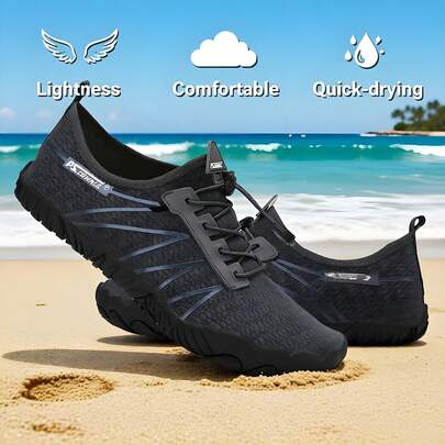 Unisex New Upstream Shoes/Water Shoes; Comfortable Quick-Drying Water Shoes, Beach Shoes, Yoga Shoes, Sandals, Outdoor Swimming Shoes, Suitable For Indoor Fitness, Nursing Work, Weightlifting, Diving, Non-Slip Lightweight Wading Shoes, Snorkeling Shoes
