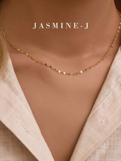 1pc S925 Sterling Silver Lip Chain Necklace, Gold Chain, Stylish And Unique Men's And Women's Necklace, Unisex, Made Of Sterling Silver, Can Be Paired With A Pendant, Simple Chain For Layering, Suitable For Everyday Wear, A Great Gift For Her/Him.