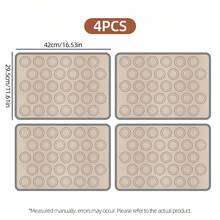 [Precise Size, Worry-Free Baking] 1/2/4pcs Heat-Resistant Silicone Baking Mats, Helping You Easily Make Macarons Of Consistent Size. Material For Direct Food Contact, Non-Stick And Easy To Clean, An Excellent Assistant For Making Professional Desserts, Cookies And Creative Main Dishes. - - - View 9