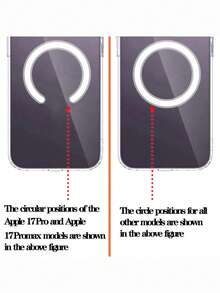 1PC Transparent Luxury Magnetic Charge Case Compatible With IPhone 17 16 15 14 13 12 11 Pro Plus Max Air XSmax XR X/Xs 7/8 Plus 7/8 Ultra-Clear Acrylic Slim Case - Clear - View 12