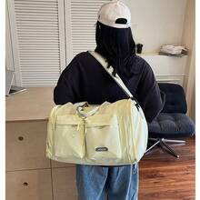 新款大容量多功能旅行包，奶牛纹、斑马纹、字母纹、豹纹，男女通用，学生时尚休闲包，情侣旅行包，情人节礼物，防水面料，旅行背包，夏季适用，随身包，过夜包，行李包，干湿分离，带鞋仓，易折叠，可扩展，多功能，拉链，商务旅行，度假旅行，背包，返校季，行李袋，耐用旅行收纳包，邮轮旅行必备，度假必备，男女旅行必备，假日必备，旅行必备