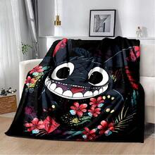 Cute Lilo Stitch 2 Cartoon 2025 New Style Gift Soft Plush Blanket,Flannel Throw Blanket For Living Room Bedroom Sofa  Cover(7).Jpg - 白色 - 查看 1