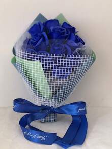 Handmade Eternal Rose Bouquet, Romantic Ceremony Surprise Gift For Valentine's Day, Anniversary, Girlfriend, Boyfriend, Fiancé, Teacher's Day, Graduation, Proposal, Birthday - Red, Blue, Purple, Pink - Multicolor - View 10