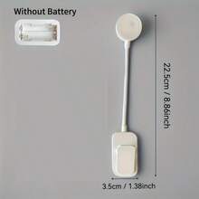 1个可调节亮度阅读灯，3种颜色模式 - 小巧设计，适合夜间阅读，柔和护眼LED光源，电池供电，便携易用，是居家或办公的理想之选，便捷的按钮控制