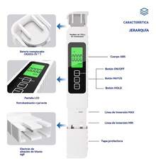 TendenciaMedidor De Agua 4 En 1 - Tds, Ec Y Temperatura ° c/ ° Calidad premium