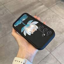 Funda de teléfono con patrón de loto adecuada para Samsung Galaxy A03s/A10s/A13/A14/A15/A30/A20s/A22/A24/A25/A31/A32/A33/A34/A35/A50/A30s/A51/A52/A53/A54/A55/S20/S21/S22/S23/S24/S25/M15/M31/M34/M35/M54/M55 Funda suave de escalera de cielo Clásica en blanco y negro de dos tonos Antigolpes Protección completa Cubierta de moda Elemento de alta gama Mejor opción de regalo - Multicolor - Ver 11