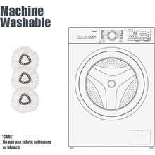 Mop Replace Head [ 3 Pack ] Mop Refills Compatible With Triangle Spin Mop, Made Of Microfiber, Deep Cleaning Machine Washable And Easy-To-Replace - trắng - Xem 7