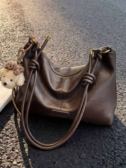 Fashionable Minimalist Crescent Moon Shoulder Bag, Versatile