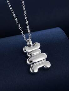 1 chiếc dây chuyền mặt dây chuyền nhiều lớp tối giản - vòng cổ - Xem 7