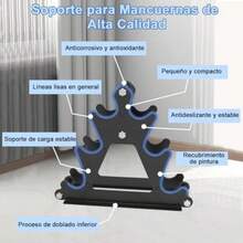 Soporte de Mancuernas Dumbbells not included 3 Niveles Estante de Alenamiento Mancuerna Profesional 34 * 30 * 9cm Soporte de Pesas Compacto Estante Exhibición Rack Gym para Gimnasio Peso 100Kg - como en la foto - Ver 4