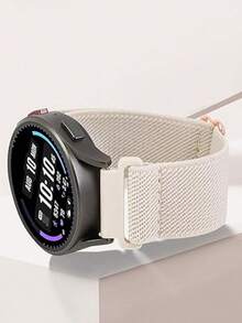 20mm 22mm Elastic Single Loop Woven Watch Band Compatible With Samsung Galaxy Watch 7 FE 6 5 4 40mm 44mm, Galaxy Watch 6 4 Classic, Galaxy Watch 5Pro 45mm/ Watch 4 Classic 42mm 46mm, Galaxy Watch 3 41mm, Galaxy Active2, Suitable For Women And Men - Multicolor - View 5