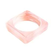 1Pc Women Acrylic Beacelet Fashion Asymmetrical Geometric Bangle Pink Series, For Ladies's Party, Valentine's Day Wedding And Daily Wear Jewelry - Style 1 - View 8