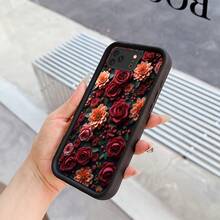 Funda de teléfono floral pintada a mano de arte retro Tianyan, estilo artístico de lujo ligero, funda protectora a prueba de golpes para iPhone 17 16 15 14 13 12 11 Pro Max X XR XSMAX 8 7 Plus, adecuada como regalo para novio/novia, regalo de Pascua - Colores mixtos - Ver 5