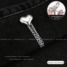 4个裤腿下摆夹，免缝链式裤腿束口可调节夹扣，用于调节衣长 - 彩色 - 查看 10