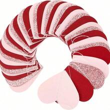 36 szt./zestaw różowo-złotych i różowych ozdób imprezowych – girlanda z papierowych serc, kwiatowy baner w kształcie wieńca, dekoracja urodzinowa dla kobiet, wieczór panieński, ślub, Walentynki, wieczór panieński, rocznica zaręczyn, drzwi wejściowe, na zewnątrz, na werandę, tło, do domu, na Boże Narodzenie, ozdoby wiszące na święta - Wielokolorowe - Zobacz 4