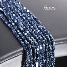 4mm Vibrant Faceted Glass Ball Beads | Sparkling Crystal Loose Beads | DIY Bracelet Necklace Phone Chain Jewelry Making Supplies | Handmade Craft Accessories - Spinel - View 91