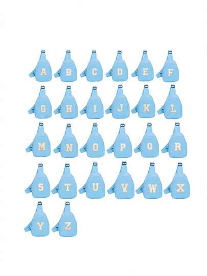 1pc Girls Letter Print Cute Crossbody Shoulder Bag, Suitable For Daily Use, Outdoor, Travel, Hiking, Portable, Ideal Gift