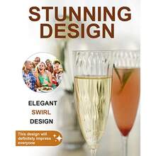Plastic Champagne Flutes 36 PCS C Disposable Wine Glasses Reusable Plastic Cocktail Cups For Home Daily Life Party Birthday Wedding Toa Drinking Champagne 6 Oz - 36 包 - 查看 5