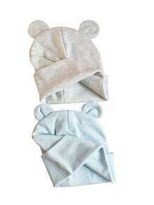 1pc Cute Bear Ear Baby Beanie Hat, Solid Color Double Layer Soft Infant Brimless Cap, Suitable For Spring, Summer, Autumn, 4-15 Months Newborn Baby Boys And Girls Head Protection - Multicolor - View 11