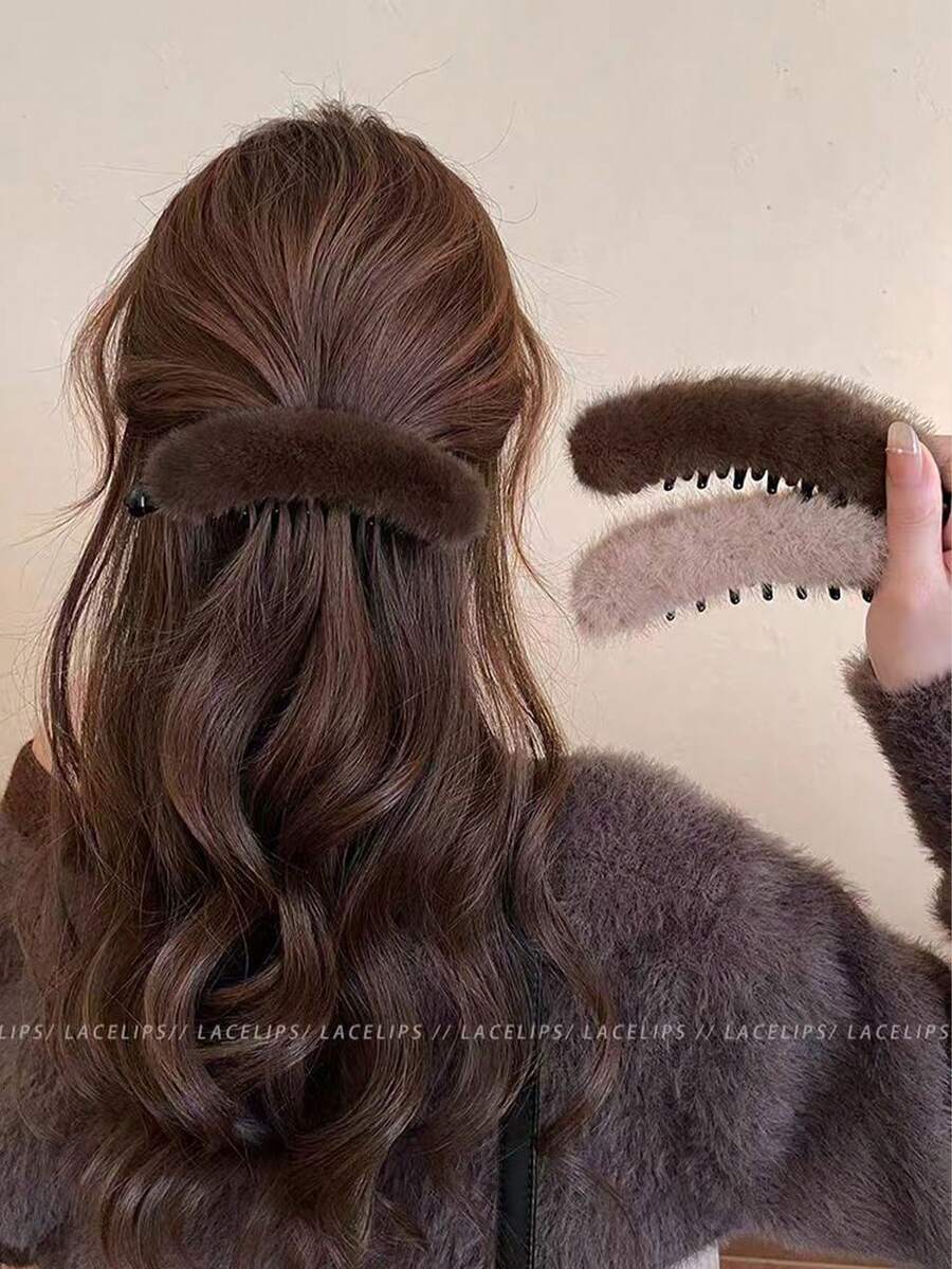 1个大号香蕉夹，厚发马尾夹，增加发量扭转夹发饰，女士头部饰品，女士发饰