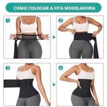 Women's Waist Trainer, Abdominal Control, Waist Shaper With Straps - 黑色 - 查看 7