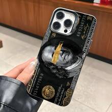 1pc Black Money Print Protective TPU Phone Case, Compatible With IPhone 16, 15, 14, 13, 12, 11 Pro Max And Series - Multicolor - View 2