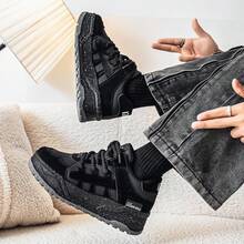 Giày thể thao vải bố Ins-Style - Giày casual unisex đa năng, thoáng khí, chống trơn trượt, bán chạy nhất xuyên biên giới - màu đen - Xem 11