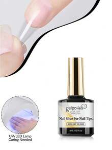 Nagellack Nagelbond Pinsel im Nagellack für Aufklebe-Nägel, Nagelspitzen & Künstliche Nägel. Extrem starker Nagellack für Nagelspitzen, lange Haltbarkeit von über 28 Tagen (Aushärtung erforderlich), extrem starker Nagellack für Nagelverlängerung - Transparent - Übersicht 1