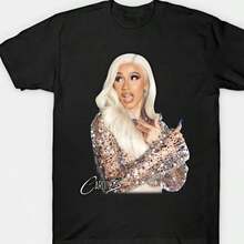Cardi  Graphic Shirt, Cardi  Rapper T Shirt, Hip Hop Music Tee, Female Rap Icon, Unisex Sweatshirt - màu đen - Xem 1
