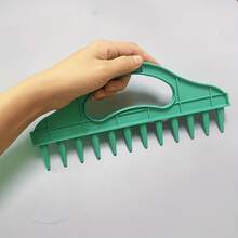 Seeding Tool, Soil Auger, Gardening Seeding Spacing Tool, Suitable For Farmland, Garden Vegetable Planting, Agricultural Rake - Green - View 2