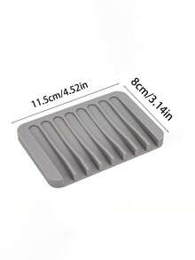 1个硅胶皂碟，创意皂盒，皂托，沥水皂盘 - 彩色 - 查看 3