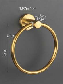 1pc Stainless Steel Towel Ring Holder, Bathroom Towel Organizer