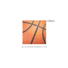 Set de tacâmuri de unică folosință cu tematică de baschet, include farfurii de hârtie de 7/9 inch, pahare de hârtie, șervețele de hârtie, potrivit pentru petreceri de ziua de naștere, festivaluri, întâlniri, sărbători, nunți, absolviri și alte articole de petrecere de unică folosință - Multicolor - Vizualizare 10