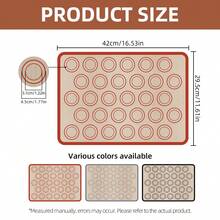 [Precise Size, Worry-Free Baking] 1/2/4pcs Heat-Resistant Silicone Baking Mats, Helping You Easily Make Macarons Of Consistent Size. Material For Direct Food Contact, Non-Stick And Easy To Clean, An Excellent Assistant For Making Professional Desserts, Cookies And Creative Main Dishes. - - - View 3